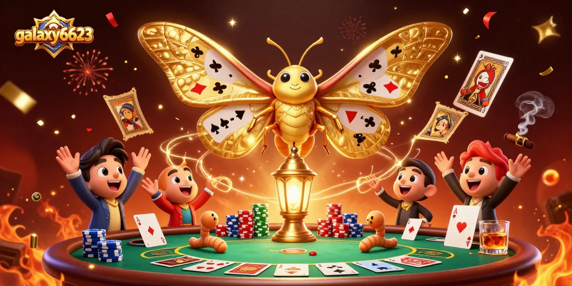 Win big with galaxy6623 while enjoying a dynamic casino scene filled with poker elements and festive atmosphere.