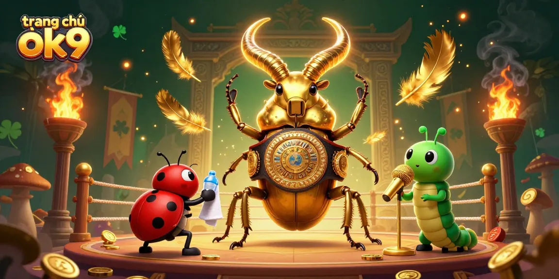 Experience the excitement of gambling with trang chủ ok9's dynamic illustration featuring unique characters and vibrant casino elements.